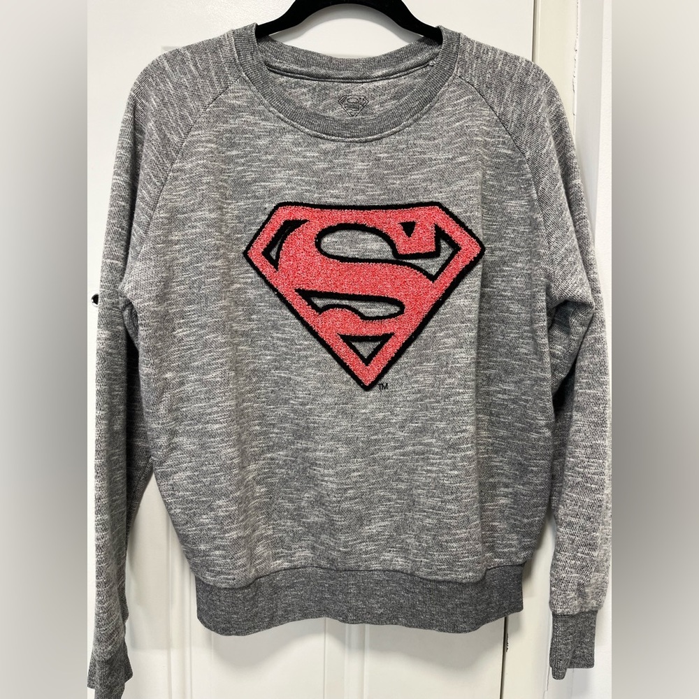 Eleven Paris sweatshirt grey with pink superman sign